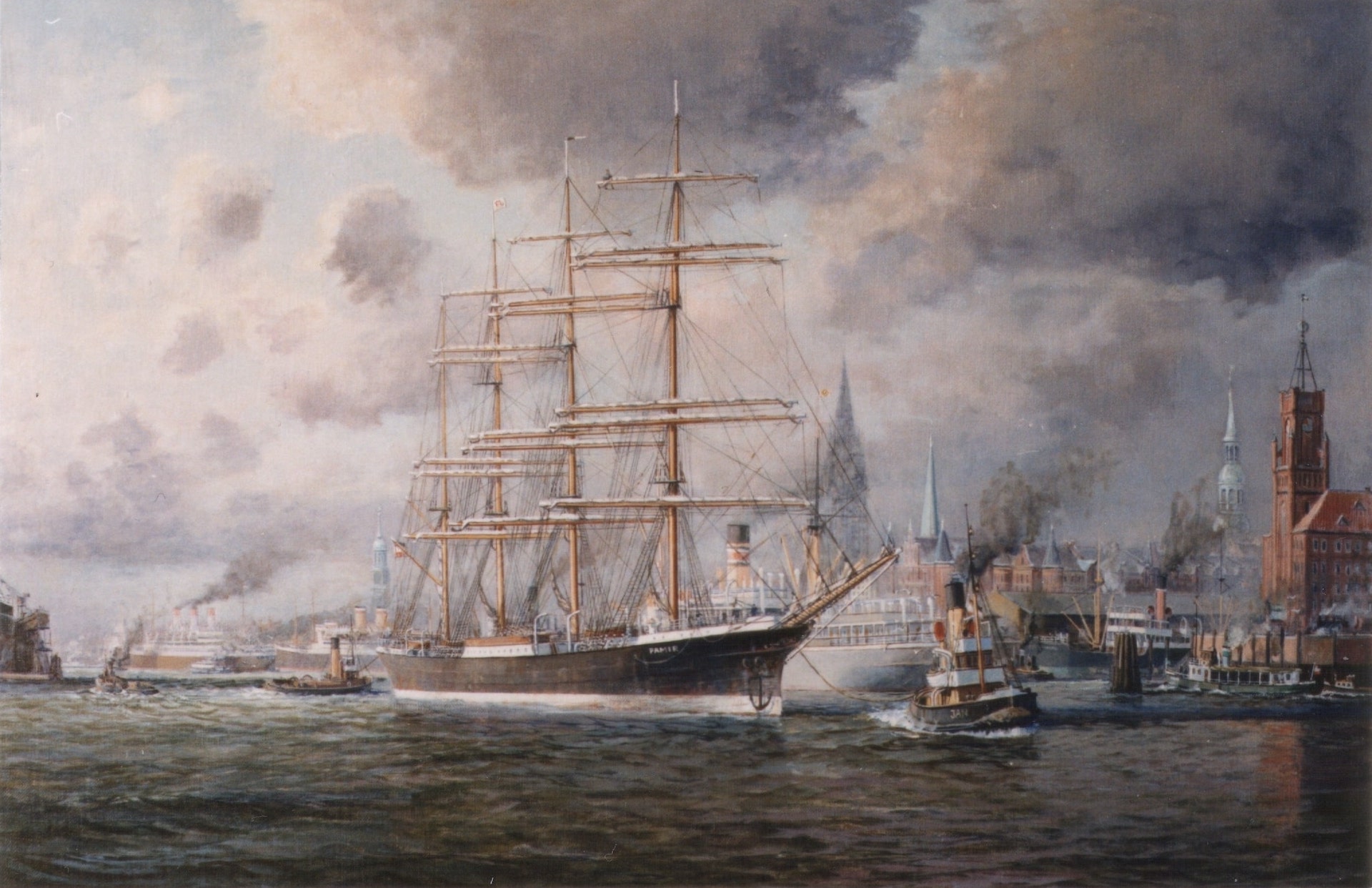 Großsegler Pamir gemalt von H.-W. Spitzmann